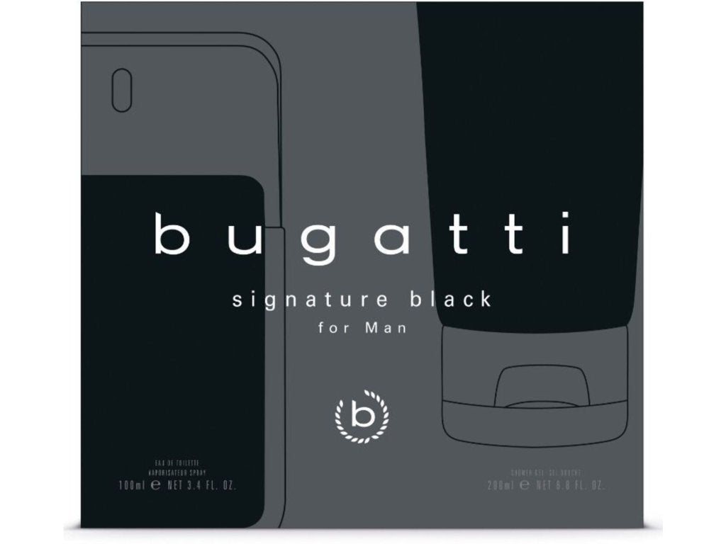 Bugatti Signature Black For Men Gift Set (Eau De Toilette Spray 100ml + Shower Gel 200ml) - Fragrance London