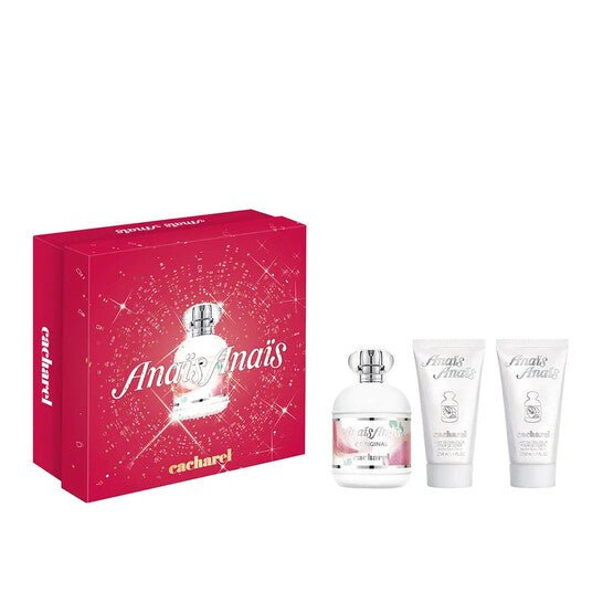 Cacharel Anais Anais Eau De Toilette Spray 100ml / Body Lotion 50ml x2 - Fragrance London
