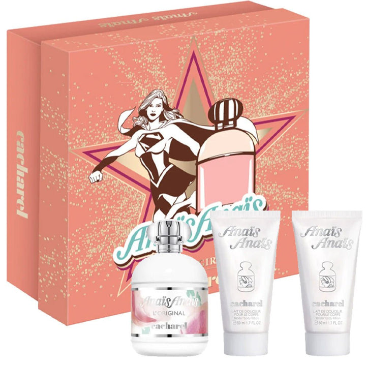 Cacharel Anais Anais Gift Set (Eau De Toilette 100ml + Body Lotion 50ml x2) - Fragrance London