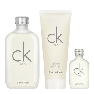 Calvin Klein CK One Gift Set (Eau De Toilette 100ml + Shower Gel 100ml + Eau De Toilette 15ml) - Fragrance London