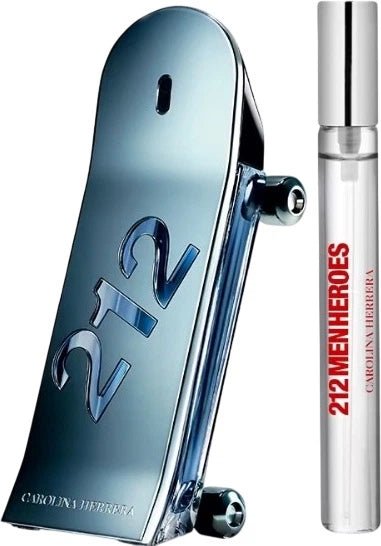 Carolina Herrera 212 Men Heroes Gift Set (Eau De Toilette 90ml + Eau De Toilette 10ml) - Fragrance London