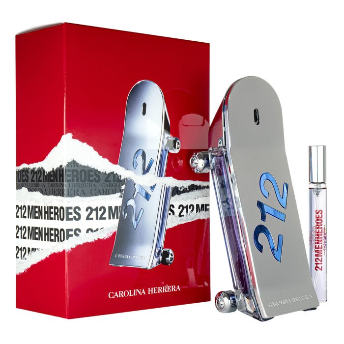 Carolina Herrera 212 Men Heroes Gift Set (Eau De Toilette 90ml + Eau De Toilette 10ml) - Fragrance London