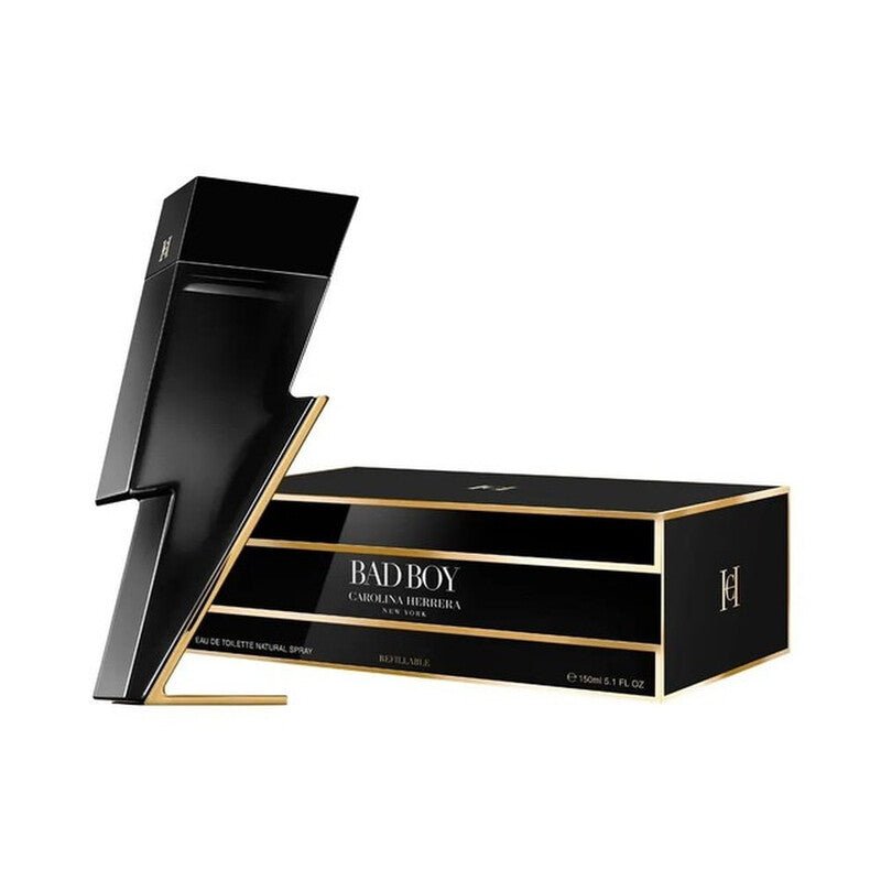 Carolina Herrera Bad Boy Eau De Toilette Refillable Spray 150ml - Fragrance London