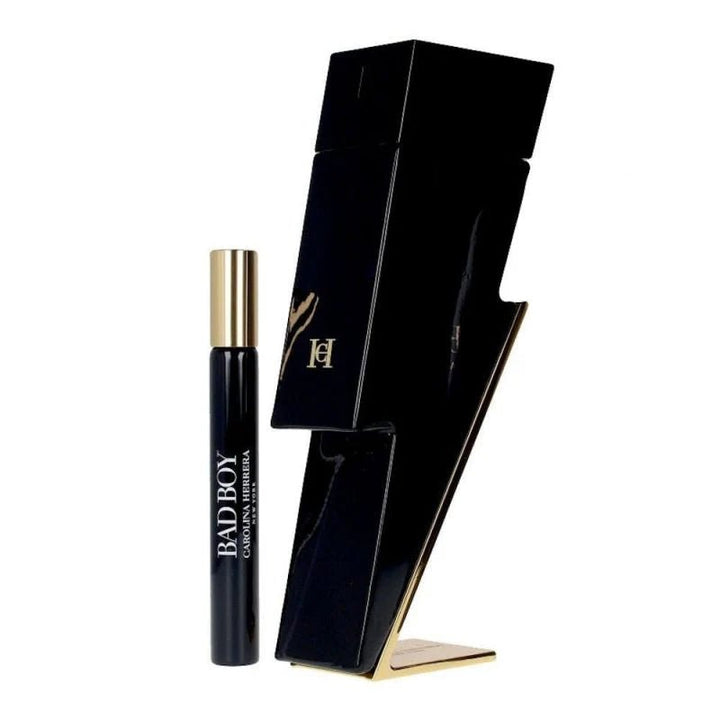 Carolina Herrera Bad Boy Gift Set (Eau De Toilette Spray 100ml + Eau De Toilette Spray 10ml) - Fragrance London
