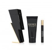 Carolina Herrera Bad Boy Gift Set (Eau De Toilette Spray 100ml + Shower Gel 100ml + Eau De Toilette Spray 10ml) - Fragrance London
