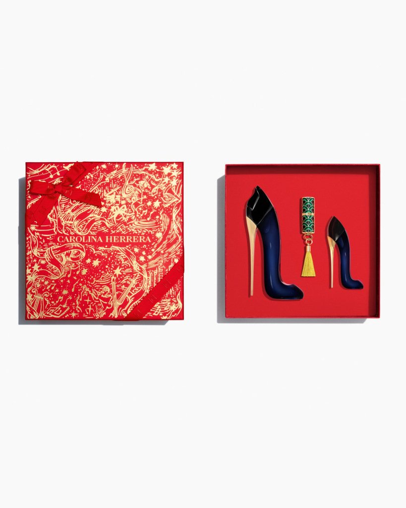 Carolina Herrera Good Girl Gift Set (Eau De Parfum 80ml + Eau De Parfum 7ml + Mini Lipstick) - Fragrance London