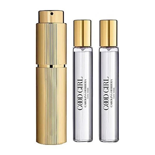 Carolina Herrera Good Girl Gift Set (Eau De Parfum Spray 20ml + 2 x 20ml Refillable Travel Spray) - Fragrance London