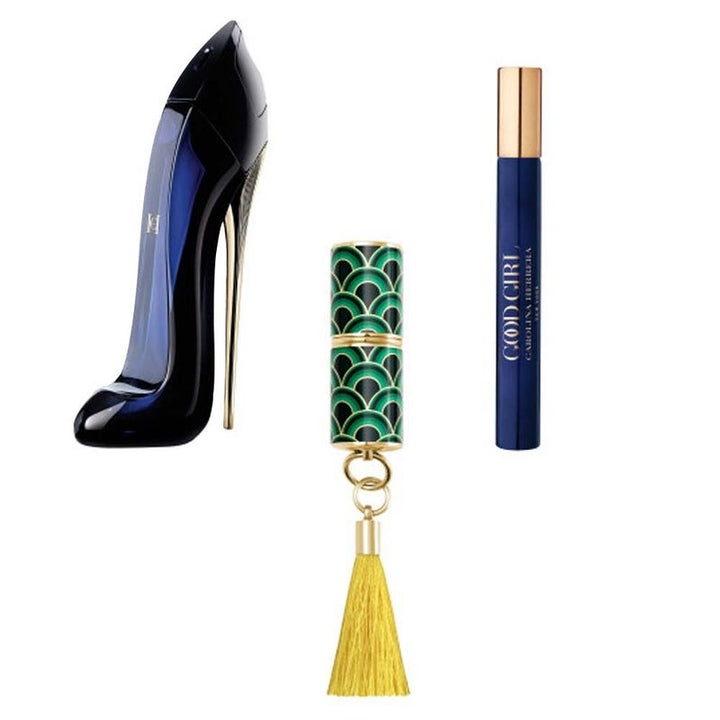 Carolina Herrera Good Girl Gift Set (Eau De Parfum Spray 80ml + 10ml + Mini Lipstick) - Fragrance London