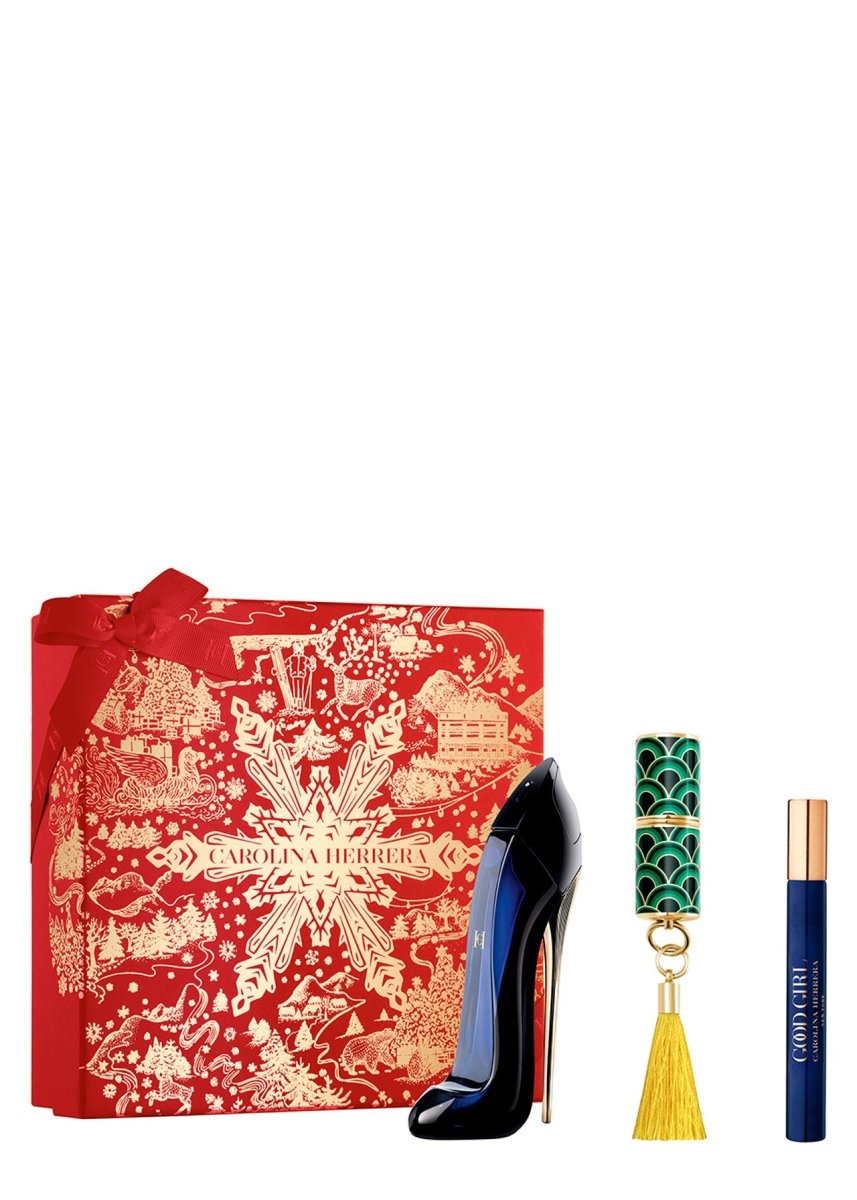 Carolina Herrera Good Girl Gift Set (Eau De Parfum Spray 80ml + 10ml + Mini Lipstick) - Fragrance London
