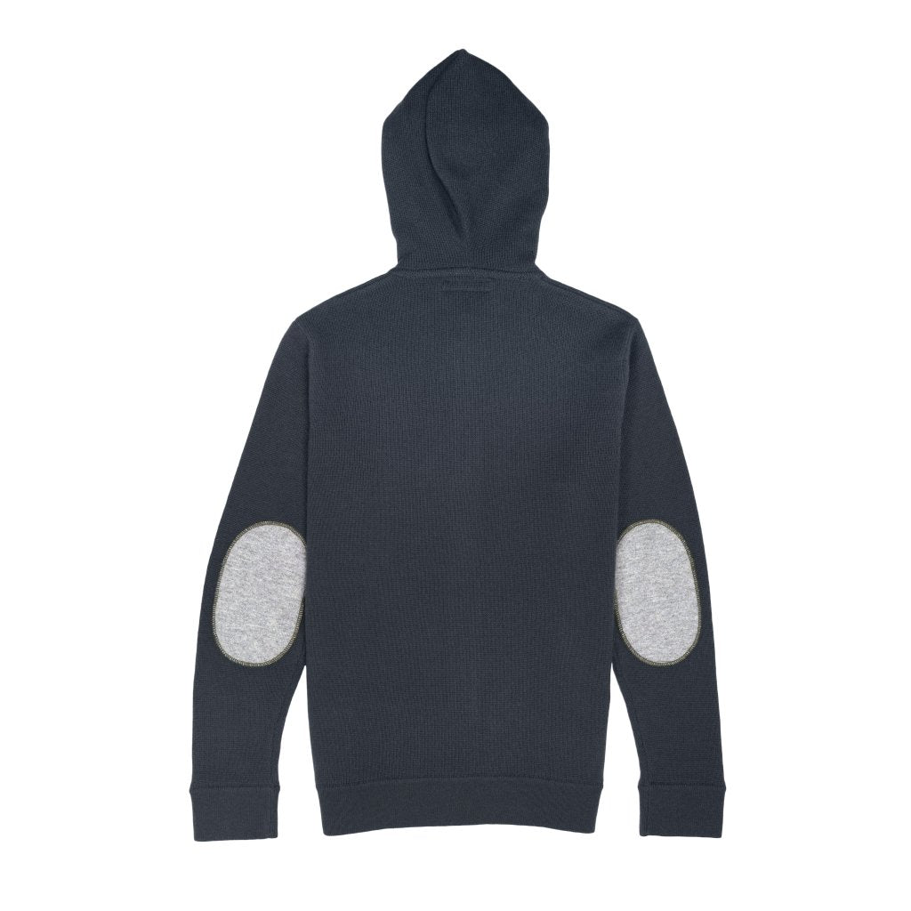 Cashmere Polo Club Logan Men’s Inner Contrast Hooded Full Zip Cardigan Charcoal - 100% Cashmere - Fragrance London