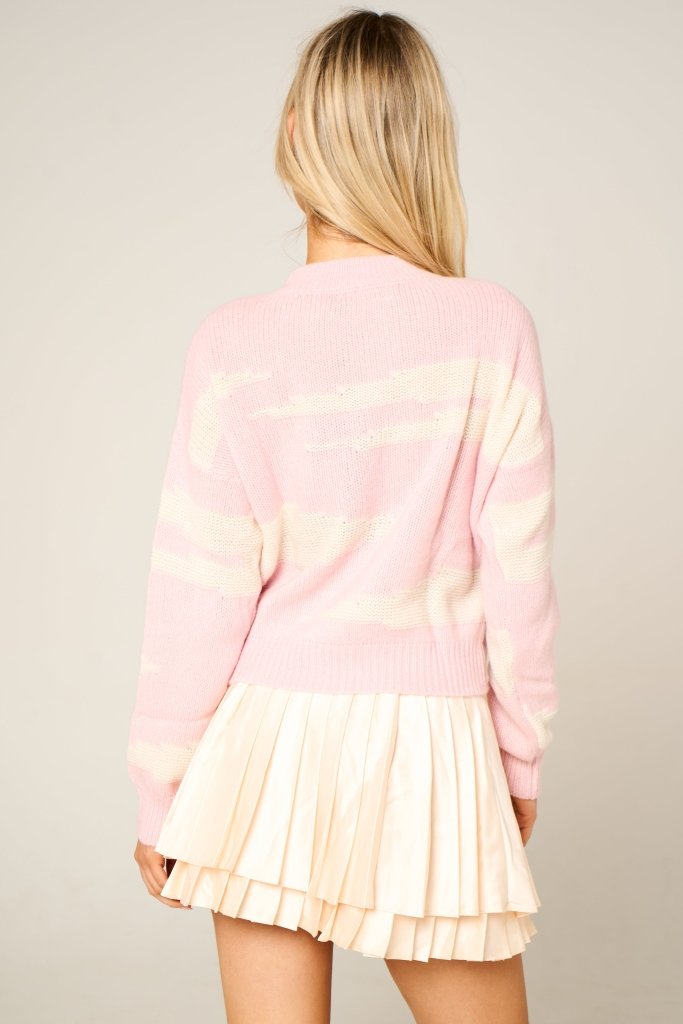 Cashmere Polo Club Zuri Ladies Round Neck Pullover Intarsia Knit Pixie - 100% Cashmere - Fragrance London