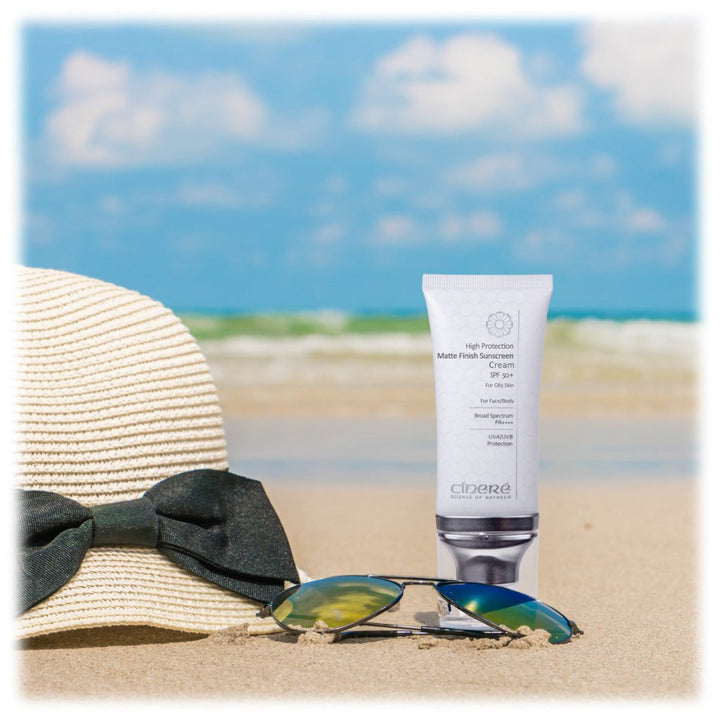 Cinere High Protection Matte Finish Sunscreen Cream SPF 50+ for Oily Skin - 50ml - Fragrance London