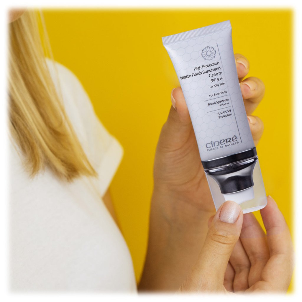 Cinere High Protection Matte Finish Sunscreen Cream SPF 50+ for Oily Skin - 50ml - Fragrance London
