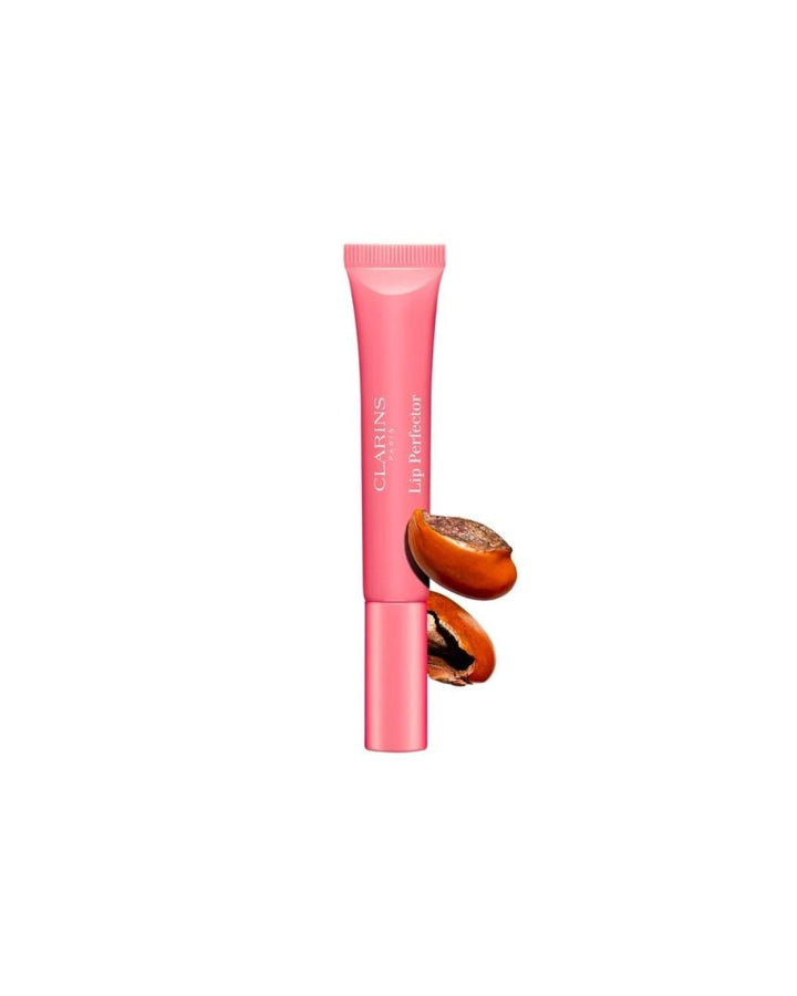 Clarins Natural Lip Perfector Gloss 01 Rose Shimmer 12ml - Fragrance London