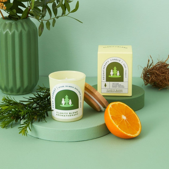 Clarity Blend Deep Forest aromatherapy candle (90g) - Fragrance London