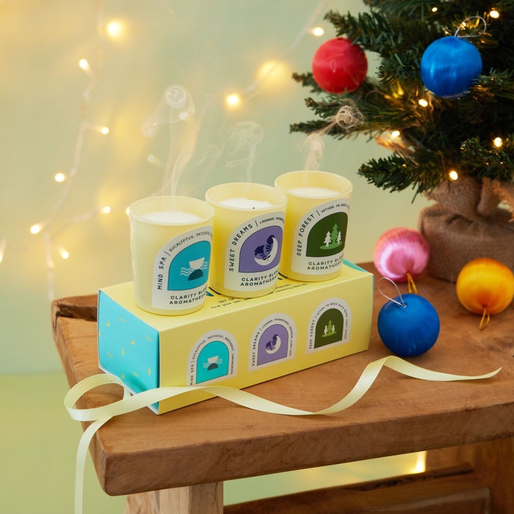 Clarity Blend Set of 3 aromatherapy candles - Fragrance London