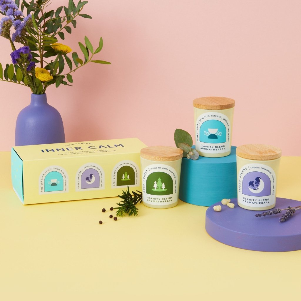 Clarity Blend Set of 3 aromatherapy candles - Fragrance London