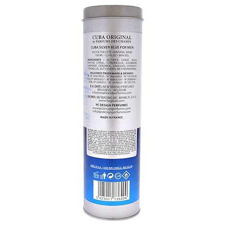 Cuba Silver Blue Eau de Toilette Spray 100ml - Fragrance London