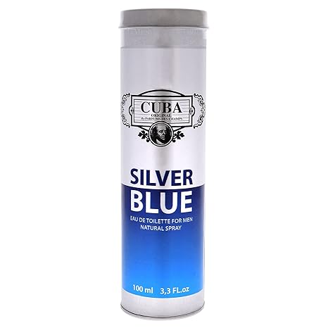 Cuba Silver Blue Eau de Toilette Spray 100ml - Fragrance London