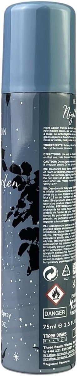 Dana Le Jardin Night Garden Body Spray 75ml - Fragrance London