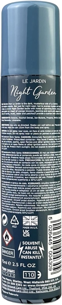 Dana Le Jardin Night Garden Body Spray 75ml - Fragrance London