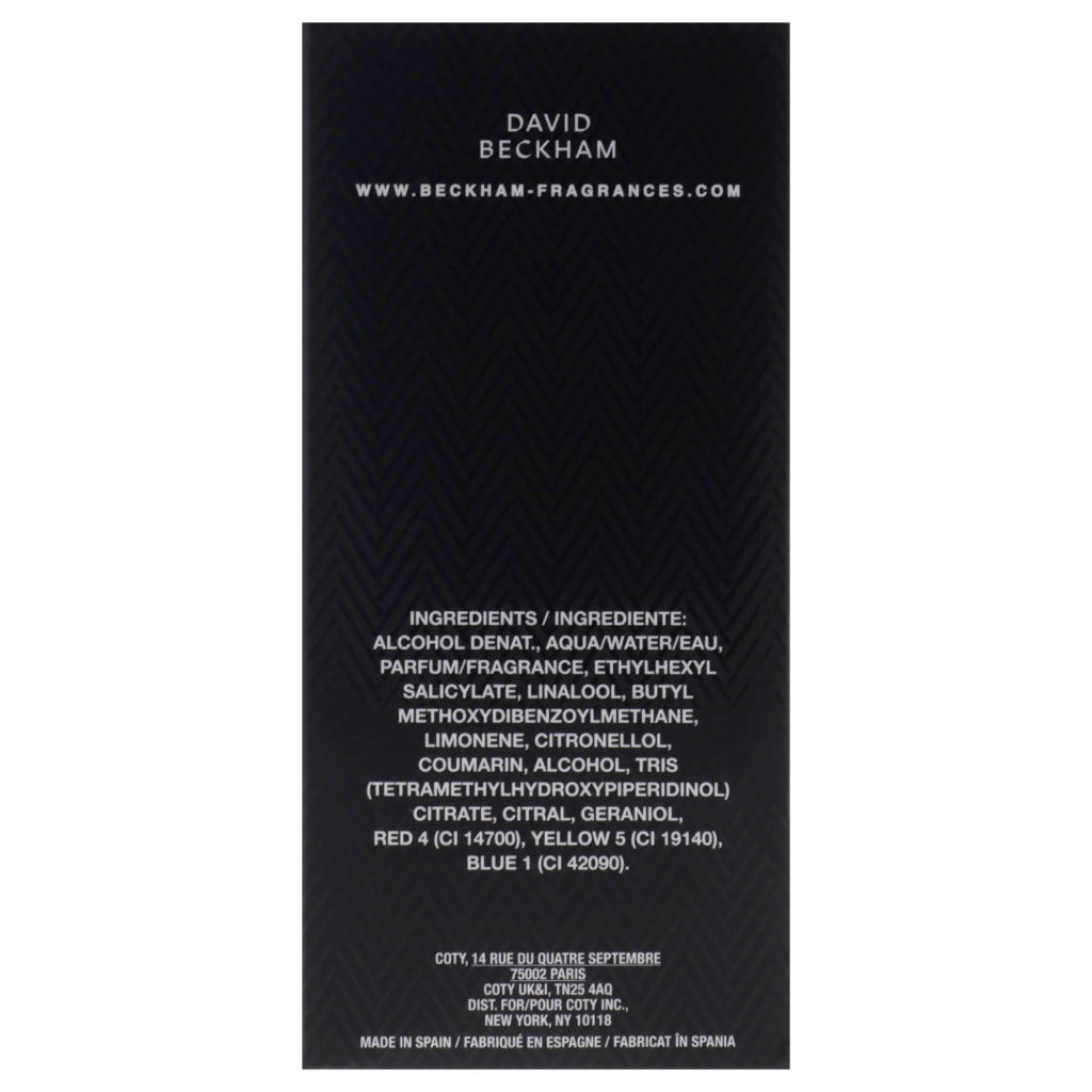 David Beckham Classic Eau De Toilette Spray 100ml - Fragrance London