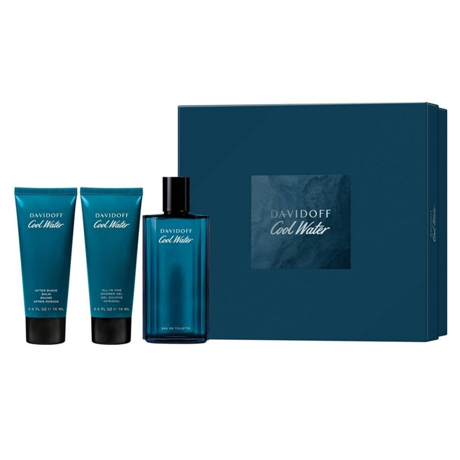 Davidoff Cool Water Gift Set (Eau De Toilette 125ml + Shower Gel 75ml + After Shave Balm 75ml) - Fragrance London