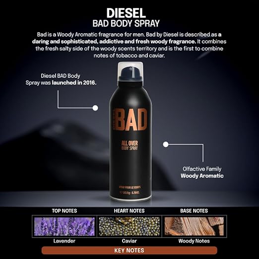 Diesel Bad Body Spray 200ml - Fragrance London
