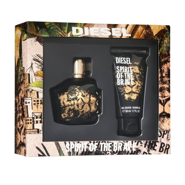 Diesel Spirit Of The Brave Gift Set (Eau De Toilette Spray 50ml + Shower Gel 50ml) - Fragrance London