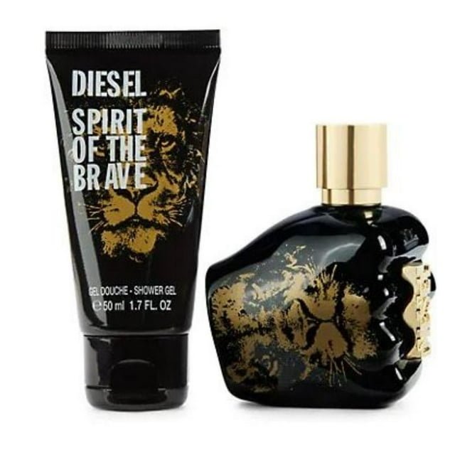 Diesel Spirit Of The Brave Gift Set (Eau De Toilette Spray 50ml + Shower Gel 50ml) - Fragrance London