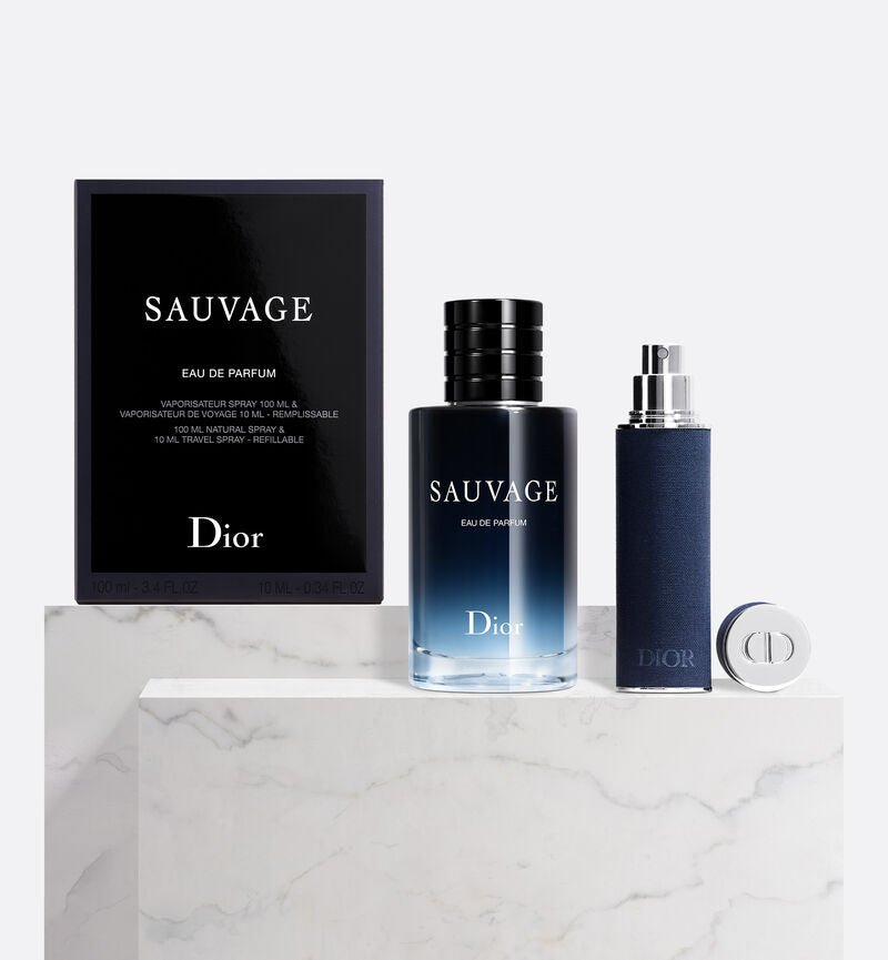 Dior Sauvage Gift Set EDP 100ml Travel Spray 10ml Fragrance London dior-sauvage-gift-set-edp-100ml-travel-spray-10ml-fragrance-london
