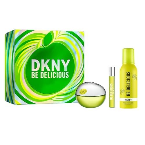 DKNY Be Delicious Gift Set (Eau De Parfum Spray 100ml + Eau De Parfum Spray 15ml + Shimmer Mist 150ml) - Fragrance London