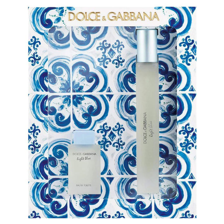 Dolce & Gabbana Light Blue Miniature Gift Set (10ml + 4.5ml Eau De Toilette) - Fragrance London