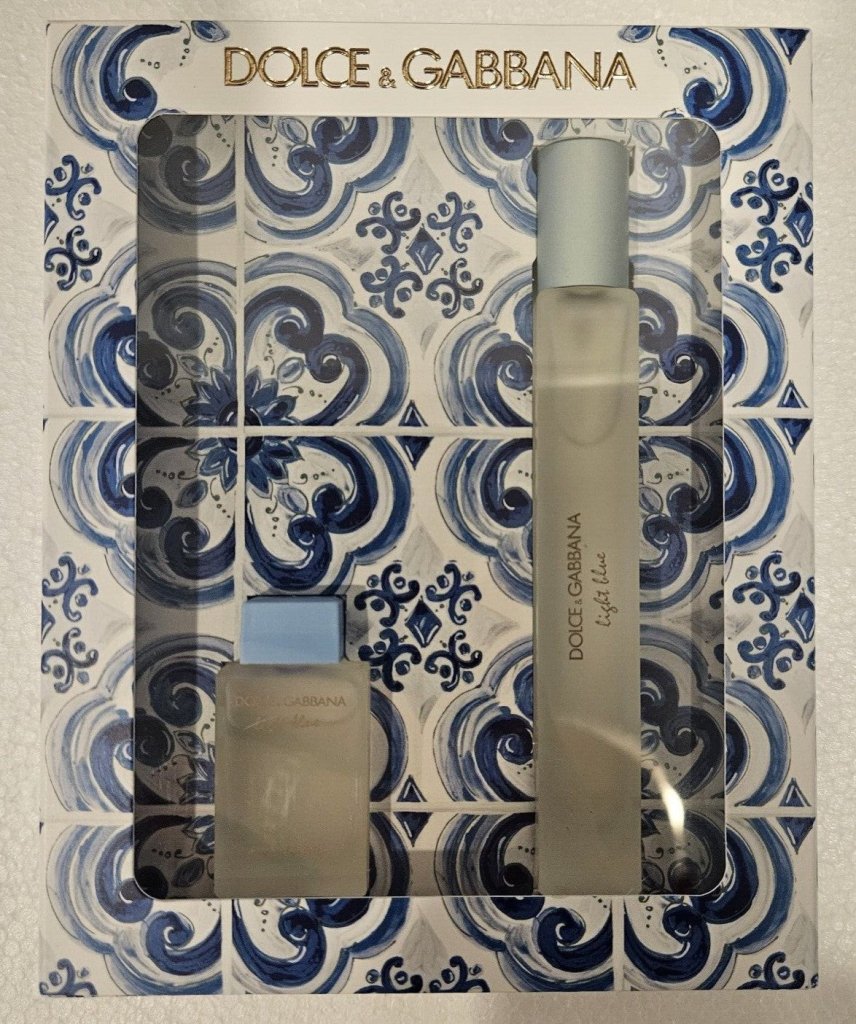 Dolce & Gabbana Light Blue Miniature Gift Set (10ml + 4.5ml Eau De Toilette) - Fragrance London