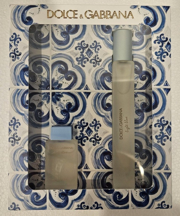 Dolce & Gabbana Light Blue Miniature Gift Set (10ml + 4.5ml Eau De Toilette) - Fragrance London