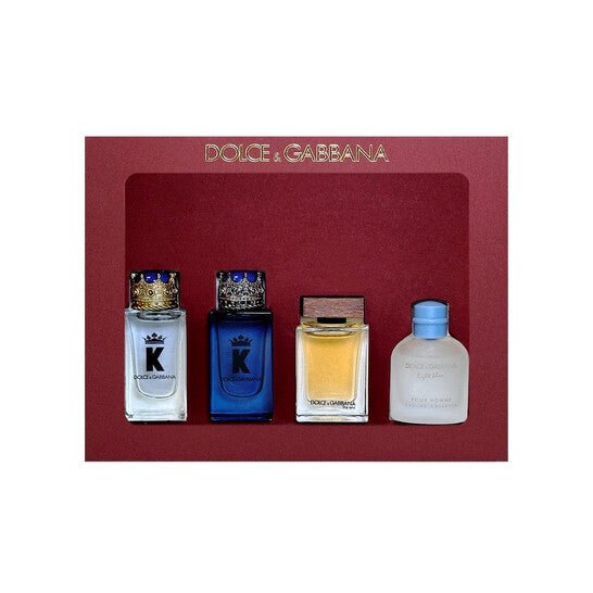 Dolce & Gabbana Men Miniature Gift Set (1x Eau De Parfum 5ml + 2x Eau De Toilette 5ml + 1x Eau De Toilette 4.5ml) - Fragrance London