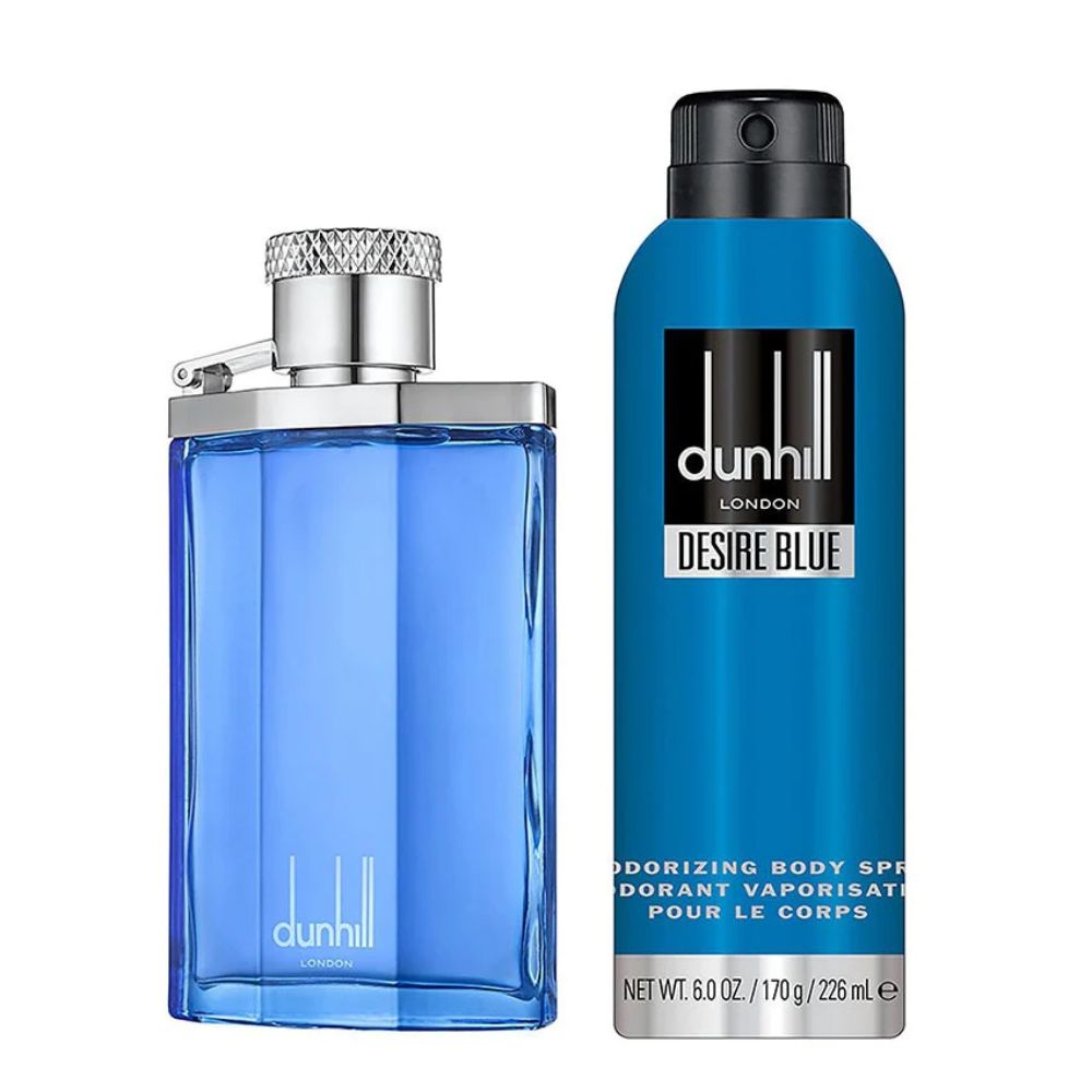 Dunhill Desire Blue Gift Set - EDT 100ml + Body Spray - Fragrance London
