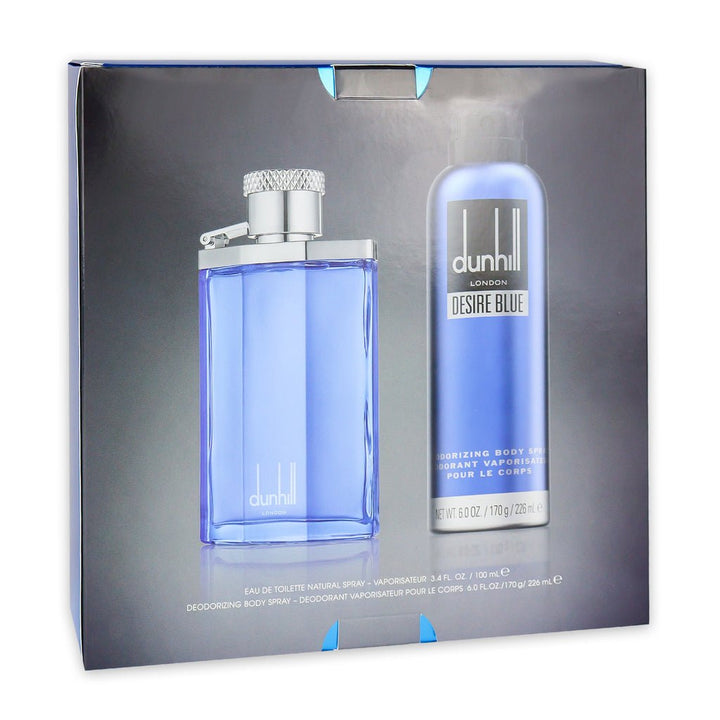 Dunhill Desire Blue Gift Set (Eau De Toilette 100ml + Body Spray 226ml) - Fragrance London