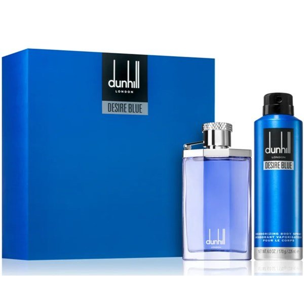 Dunhill Desire Blue Gift Set (Eau De Toilette 100ml + Body Spray 226ml) - Fragrance London