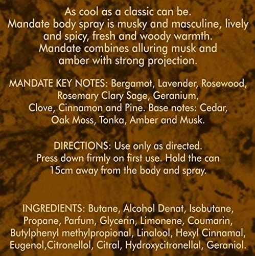Eden Classics Mandate Body Spray 150ml - Fragrance London
