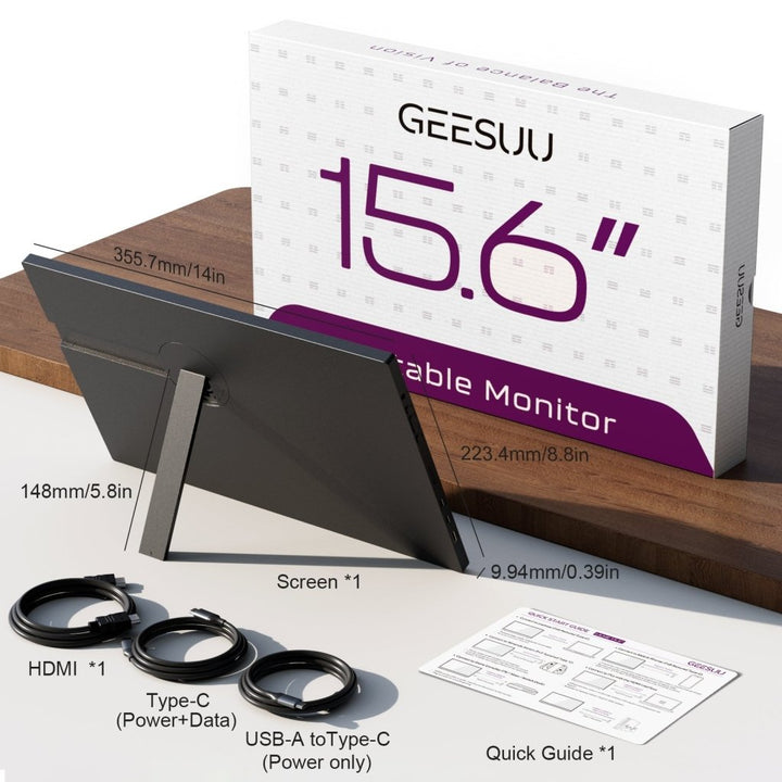 GEESUU Portable Monitor M156L1F 15.6 Inch FHD IPS - Fragrance London