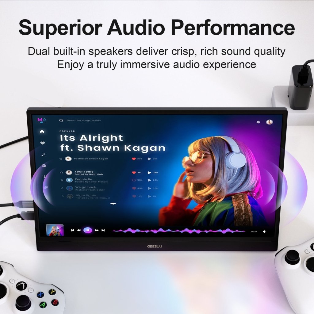 GEESUU Portable Monitor M156L1F 15.6 Inch FHD IPS - Fragrance London