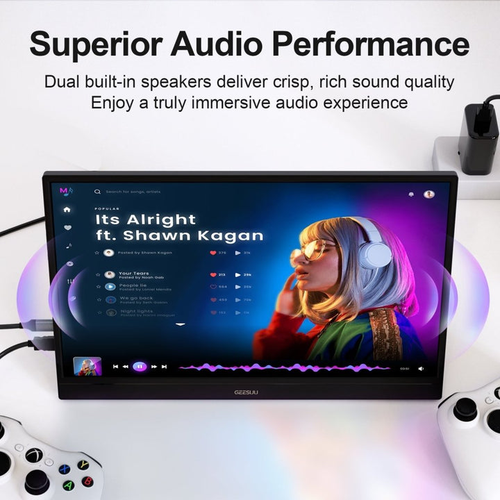 GEESUU Portable Monitor M156L1F 15.6 Inch FHD IPS - Fragrance London