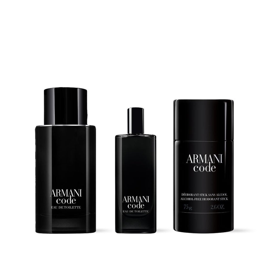 Giorgio Armani Code Gift Set (EDT 75ml + EDT 15ml + Deodorant Stick 75g) - Fragrance London