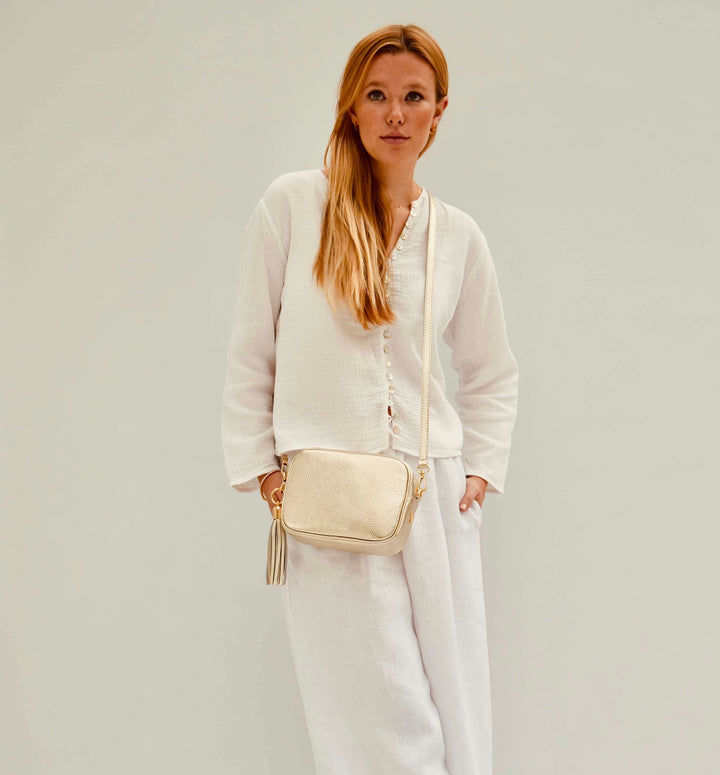Apatchy London The Tassel Leather Crossbody Bag