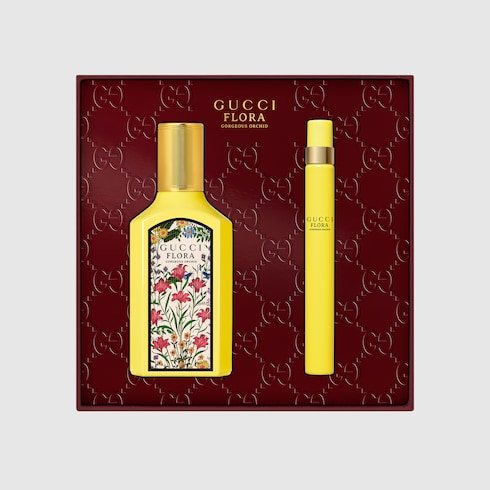 Gucci Flora Gorgeous Orchid Gift Set (Eau De Parfum 50ml + Eau De Parfum 10ml) - Fragrance London