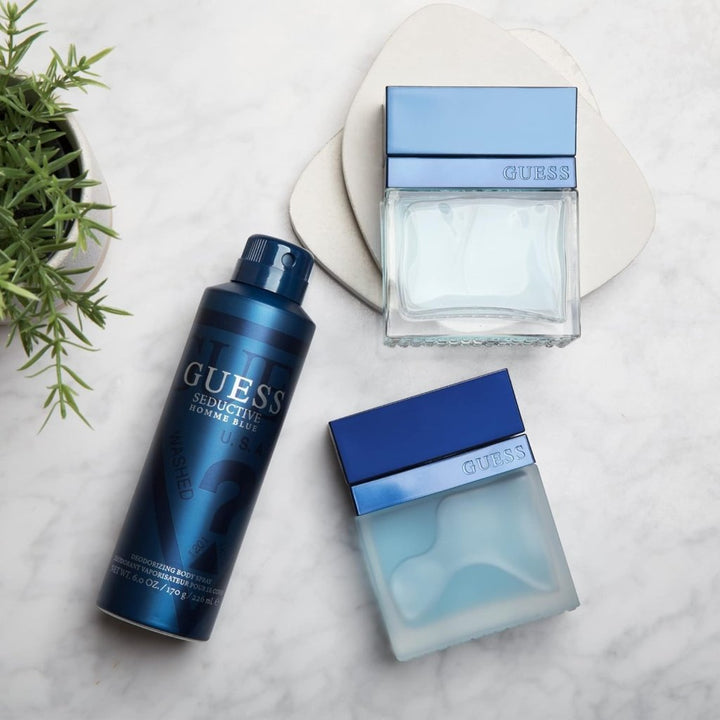 Guess Seductive Pour Homme Blue Eau De Toilette Spray 100ml - Fragrance London