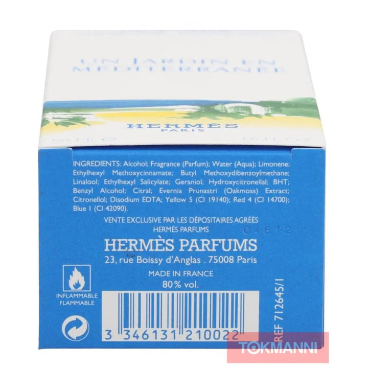 Hermes Un Jardin en Mediterranee Refillable Eau De Toilette Spray 50ml - Fragrance London
