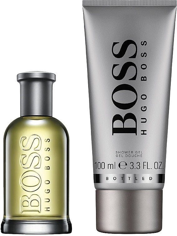 Hugo Boss Bottled Gift Set (Eau De Toilette Spray 50ml + Shower Gel 100ml) - Fragrance London