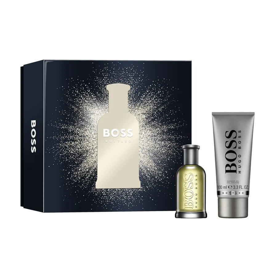Hugo Boss Bottled Gift Set (Eau De Toilette Spray 50ml + Shower Gel 100ml) - Fragrance London